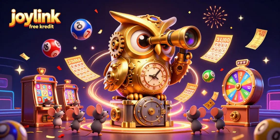 Engage with joylink free kredit through a vibrant casino scene filled with excitement and action.
