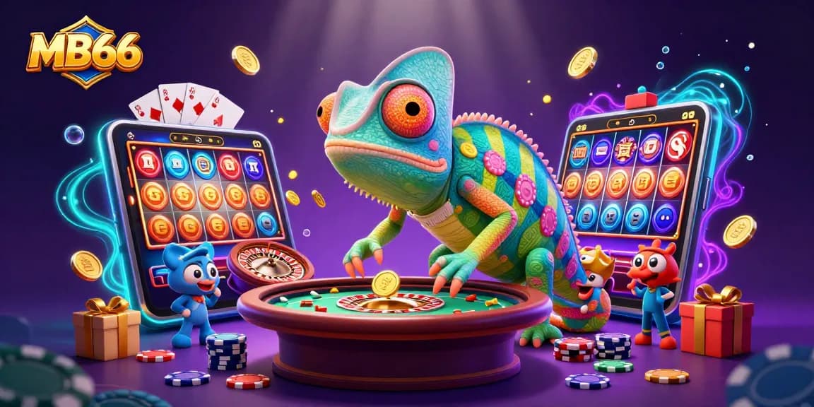 Experience the vibrant casino scene of MB66 with thrilling games and colorful elements.