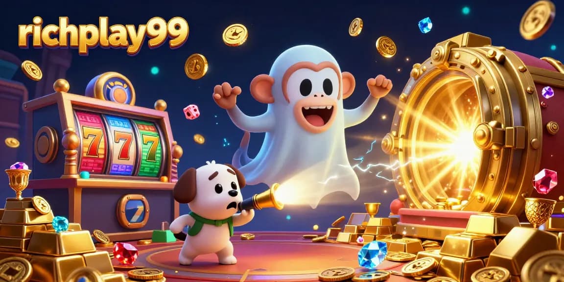 Experience winning thrills with richplay99's vibrant casino scene packed with gems and golden treasures.