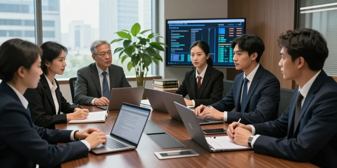 Legal professionals collaborating effectively in a modern law office; see here now for expert legal insights.