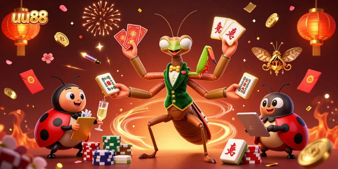Experience thrilling excitement at uu88 with a vibrant digital casino scene featuring colorful elements and characters.